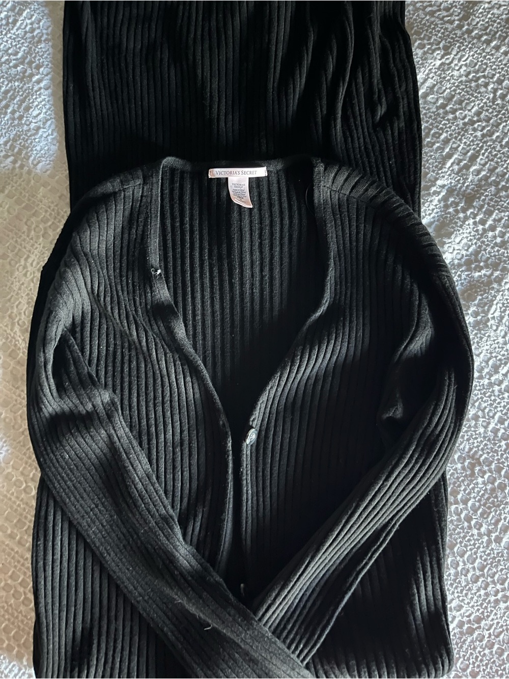 Victoria's Secret Black Ribbed Maxi Dress